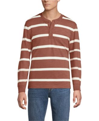 Men's Long Sleeve Slub Henley T-Shirts
