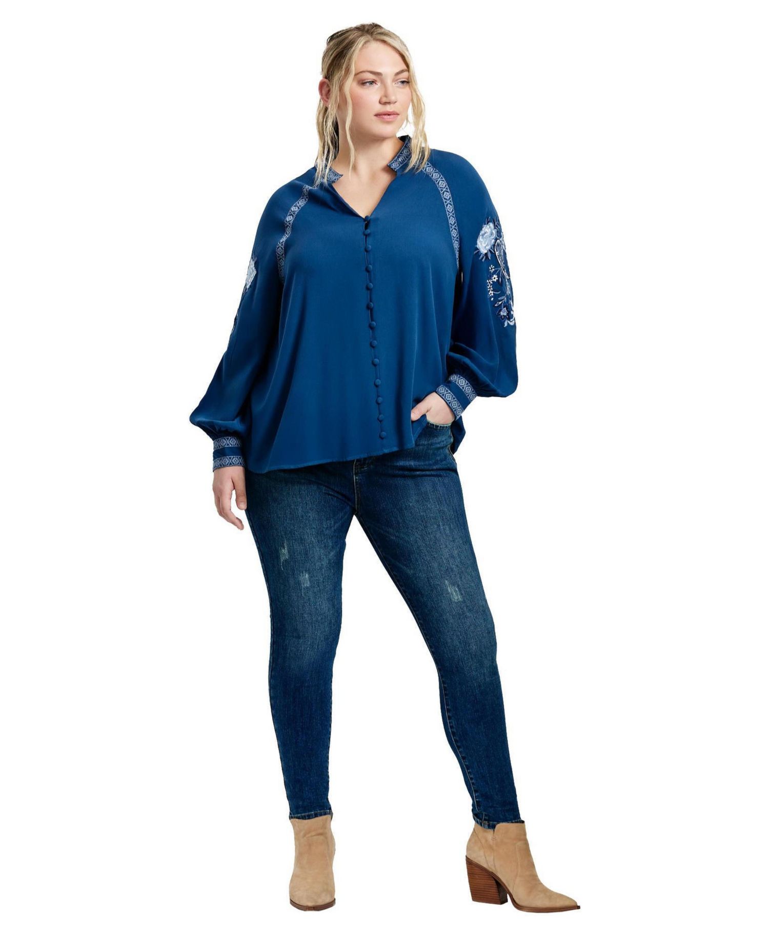 Women's Plus Size Chloe Embroidered Blouse