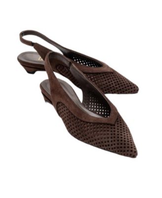 Forever and Always Women's Shoes Lieve Leather Slingback Pump