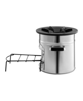 Portable Stainless Steel Camping Rocket Stove with Carry Bag Single Door