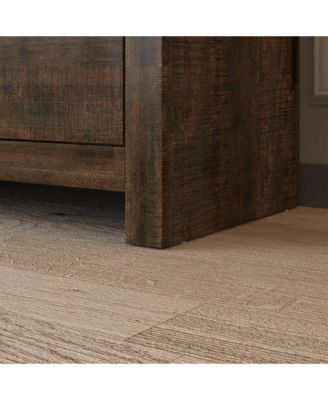 Brown 6-Drawer Finish Dresser Chest of Drawers Cabinet