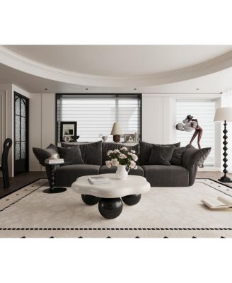 35" Cloud Shaped Coffee Table, Petal-Shaped Minimalist Table