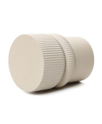 Minimalist MgO Patio Table, Tall Round Side Table for Outdoor Spaces