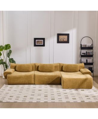 Modular Combination Armchair, Extra-Large Chenille Deep-Seat (3+1 Seater)