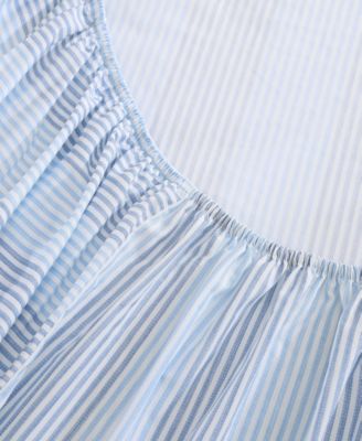 Bahama Weekend 200-Thread Count Stripe Cotton Percale 4-Pc. Sheet Set, California King