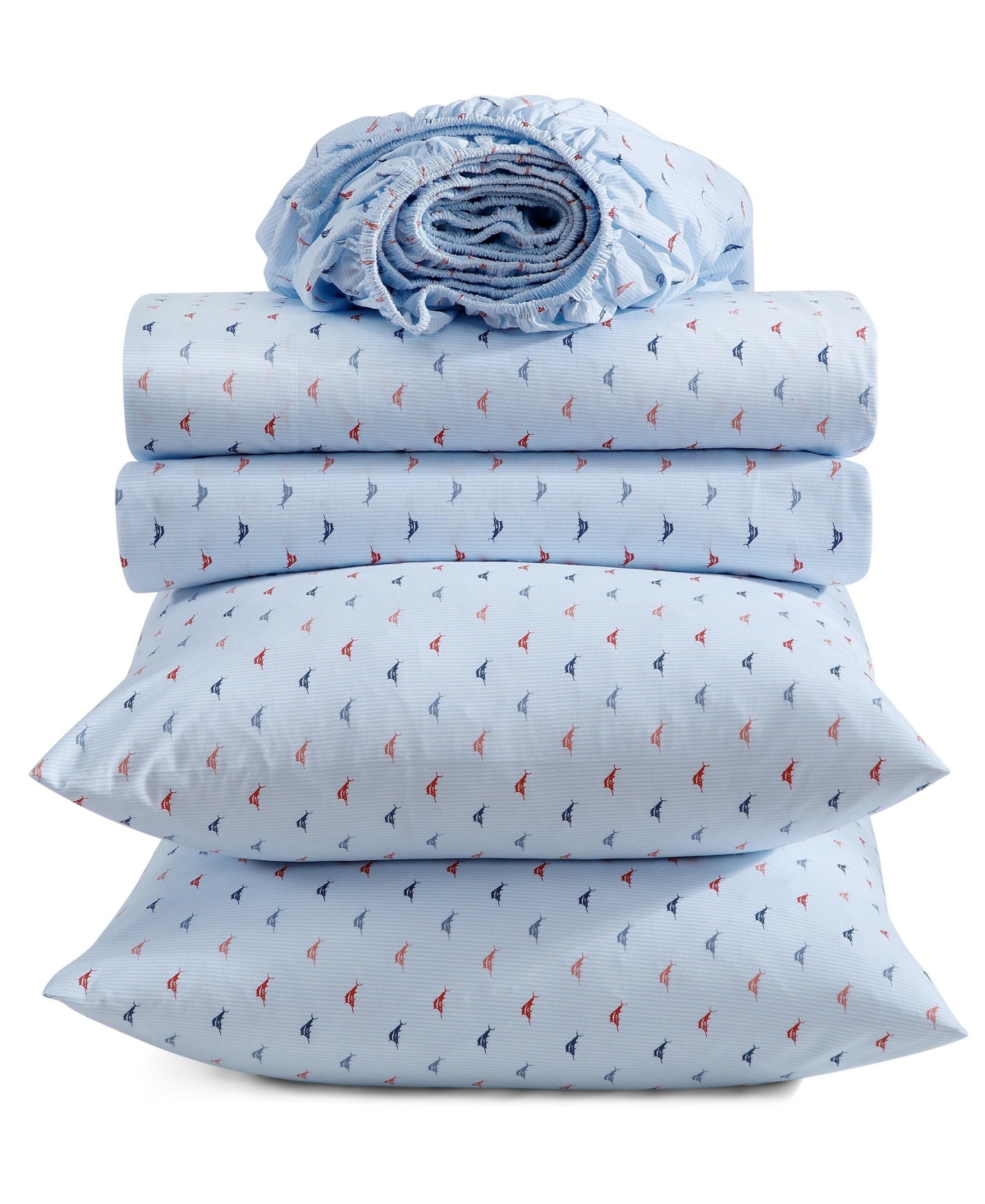 Tommy Bahama Home Iconic Marlin 200-Thread Count Washed Cotton 4-Pc. Sheet Set