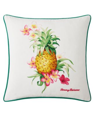 Pineapple Botanic Cotton Decorative Pillow, 20" x 20"