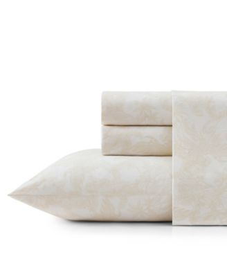 Legacy Fronds 200-Thread Count Washed Cotton 4-Pc. Sheet Set, King