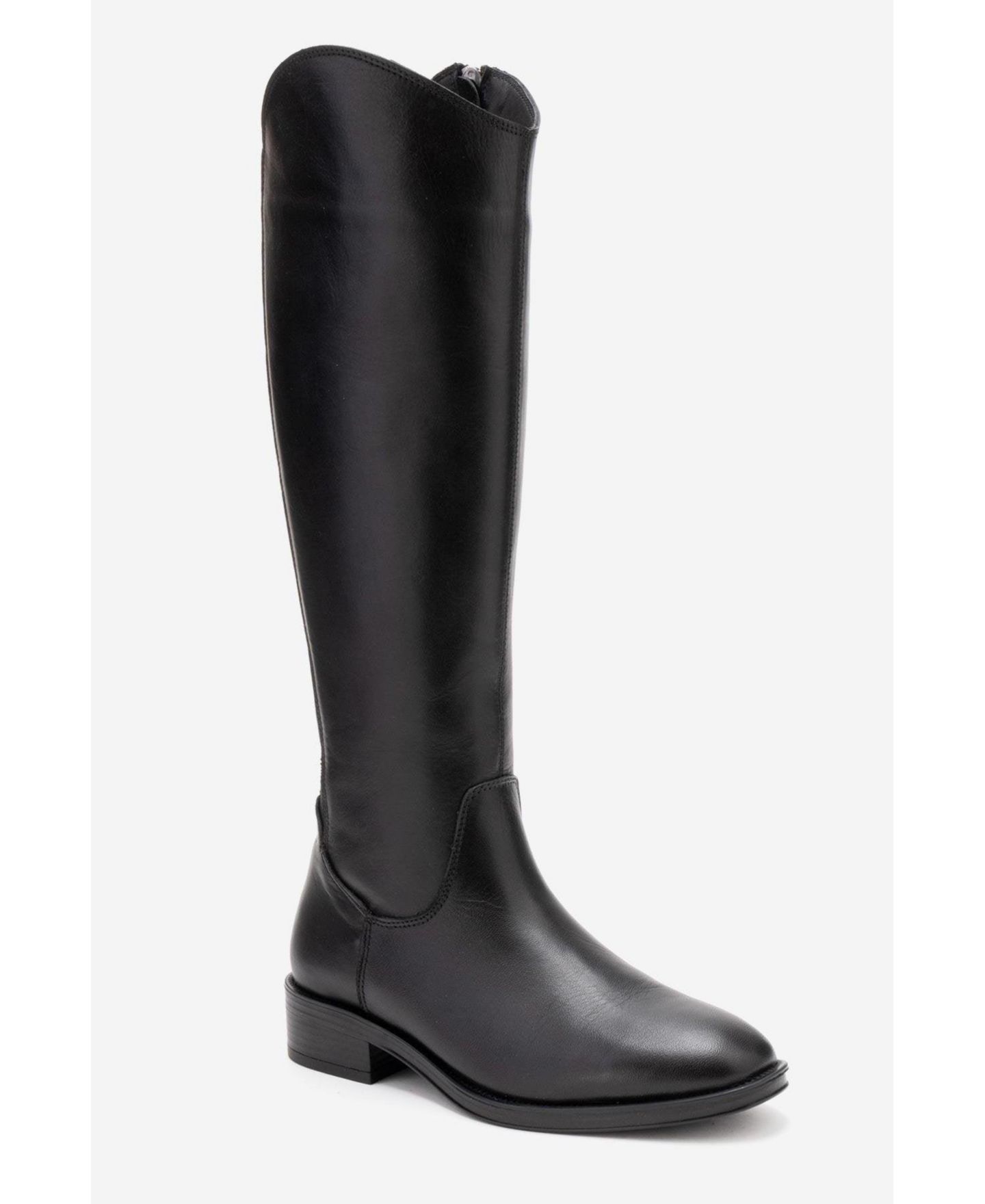 Женские ботинки Forever & Always Shoes Ruiz Leather Knee High Boot, цвет: Чёрный — фото 1