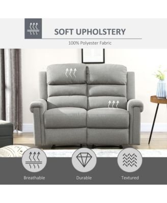 Modern Loveseat Recliner Sofa 2 Seater Couch with Thick Foan