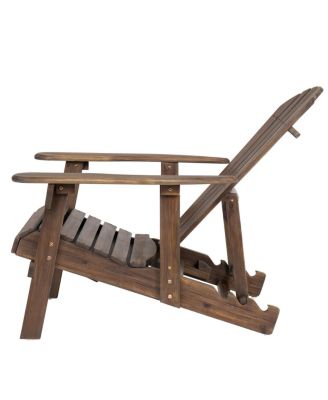 Hanlee Acacia Wood Folding Adirondack Chair