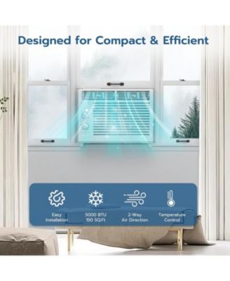 5000 BTU Window AC for 150 Square feet Sleep Mode