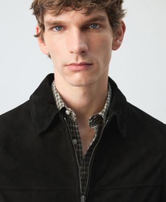 Men's Suede Leather Zipper Jacket