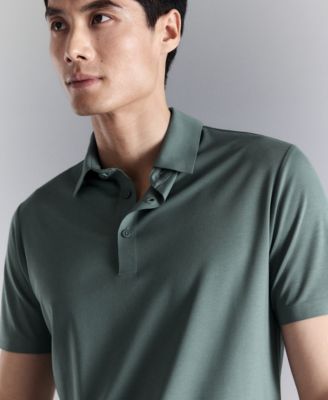 Men's Comfort Stretch Button Polo Shirt