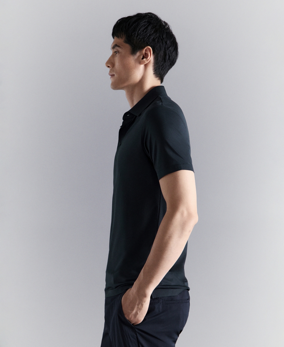 Mango Men's Comfort Stretch Button Polo Shirt