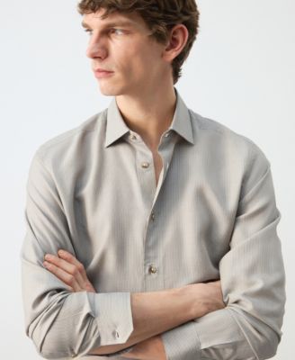 Men's Lyocell Striped Regular-Fit Shirt