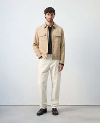Men's Suede-Effect Pockets Jacket
