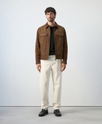 Men's Suede-Effect Pockets Jacket