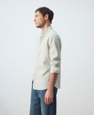 Men's Cotton Regular-Fit Striped Shirt