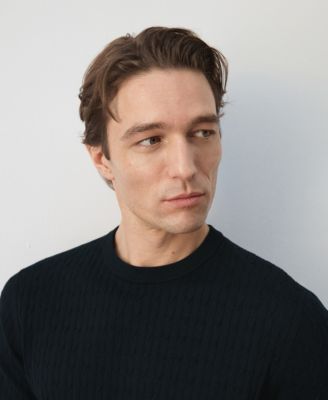 Men's Cotton Cable-Knit T-Shirt