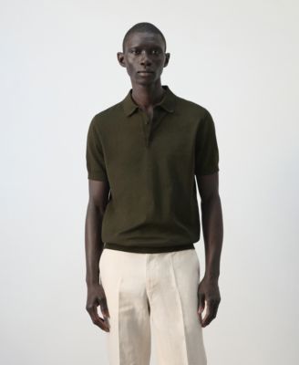 Men's Cotton Fine-Knit Polo Shirt