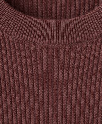 Men's Fine Rib-Knit Cotton Sweater