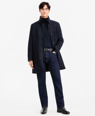 Men's Classic-Fit Bib Wool Blend Overcoat