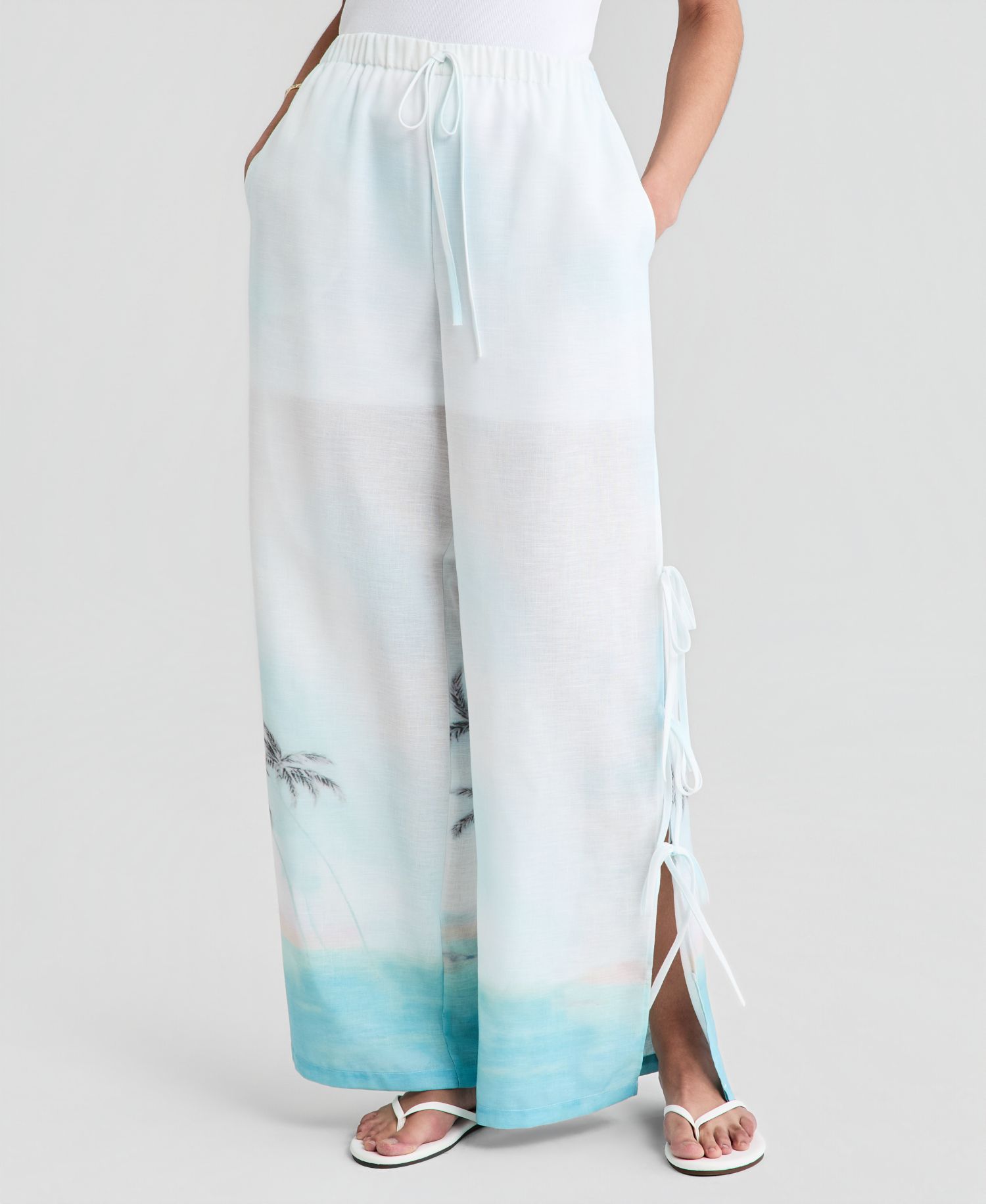 Women's High-Rise Wide-Leg Drawstring Pants