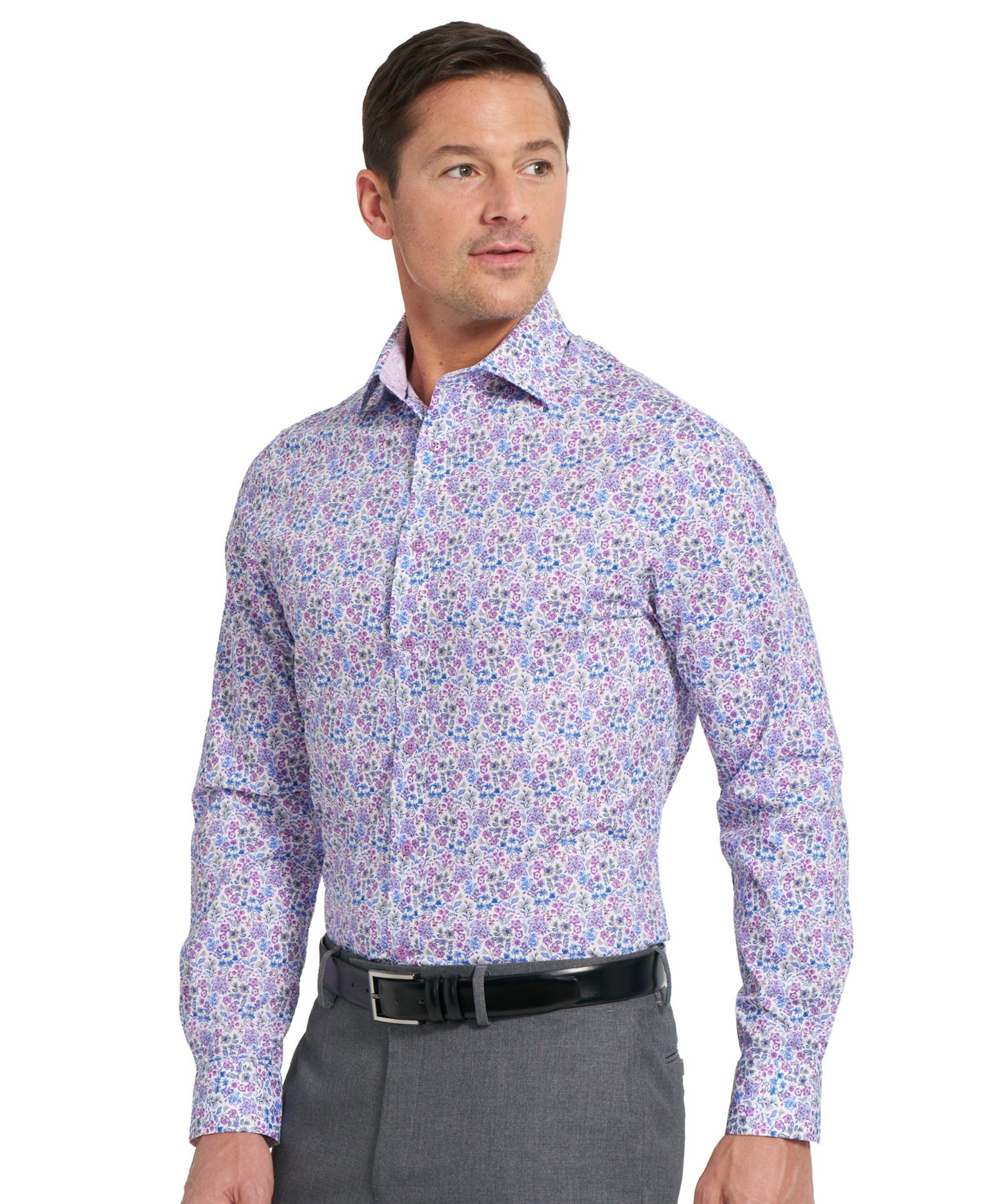 Men's Brighton Floral Print Dress Shirt