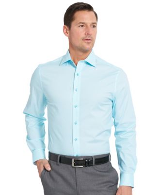Men's Woven Tonal Dot Button-Front Dress Shirt