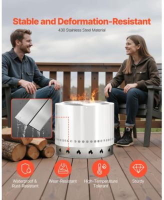 Fire Pit Stand for Bonfire Stove, Stainless Steel Outdoor Support Ring