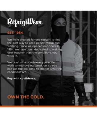 Men's HiVis Waterproof Bomber Jacket - Extreme Cold Protection, High-Visibility, Fleece-Lined, Rollout Hood