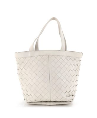 Small Flip Flap Tote Intrecciato Leather