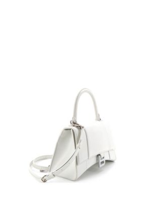 Small Hourglass Top Handle Bag Leather