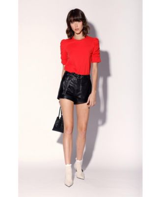 Women's Lennox Mid Rise Leather Shorts