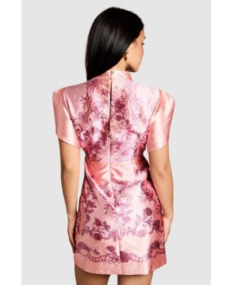 Women's Floral Tulip Sleeve Mini Dress