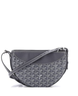 Hirondelle Shoulder Bag Coated Canvas and Leather