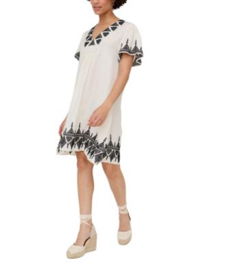 Women's Liberty V-Neck Embroidered Mini Dress