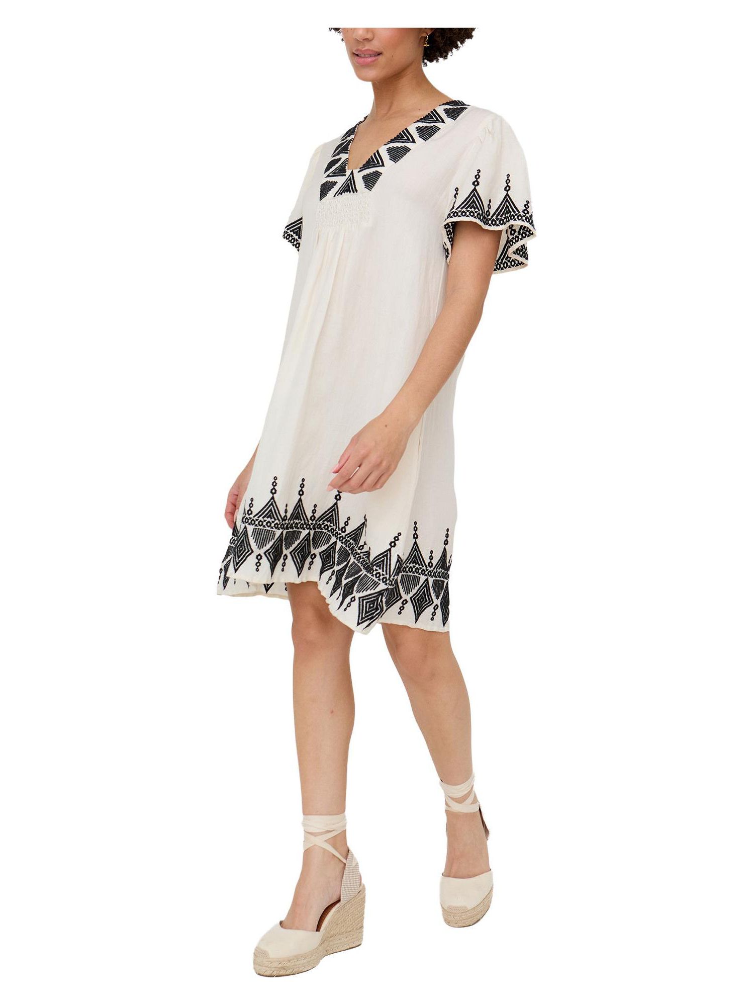 Women's Liberty V-Neck Embroidered Mini Dress