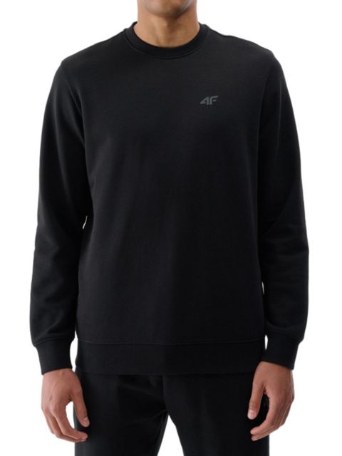 Мужское худи 4F Pullover Sweatshirt Without Hood, цвет: Глубокий чёрный