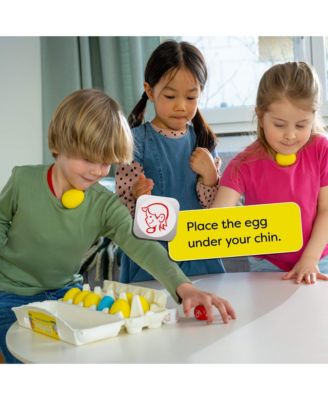 Dancing Eggs:  Active Kids Game for Ages 5+, Award-Winning Fast-Paced Party Games for Adults and Family with Bouncing Rubber Eggs and Dice