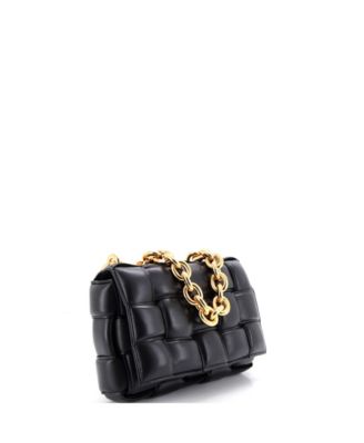 Cassette Chain Crossbody Bag Padded Maxi Intrecciato Leather
