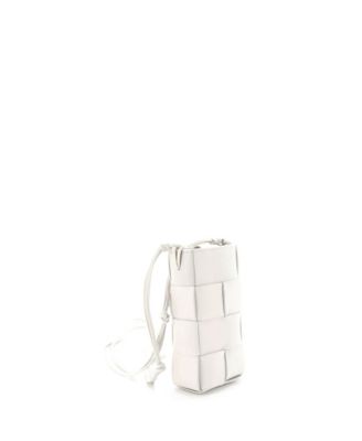 Cassette Phone Holder Crossbody Bag Maxi Intrecciato Leather