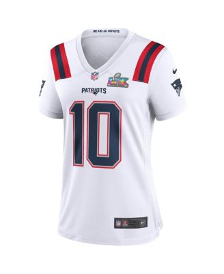 Women's Drake Maye White New England Patriots Super Bowl LX Patch Game Jersey