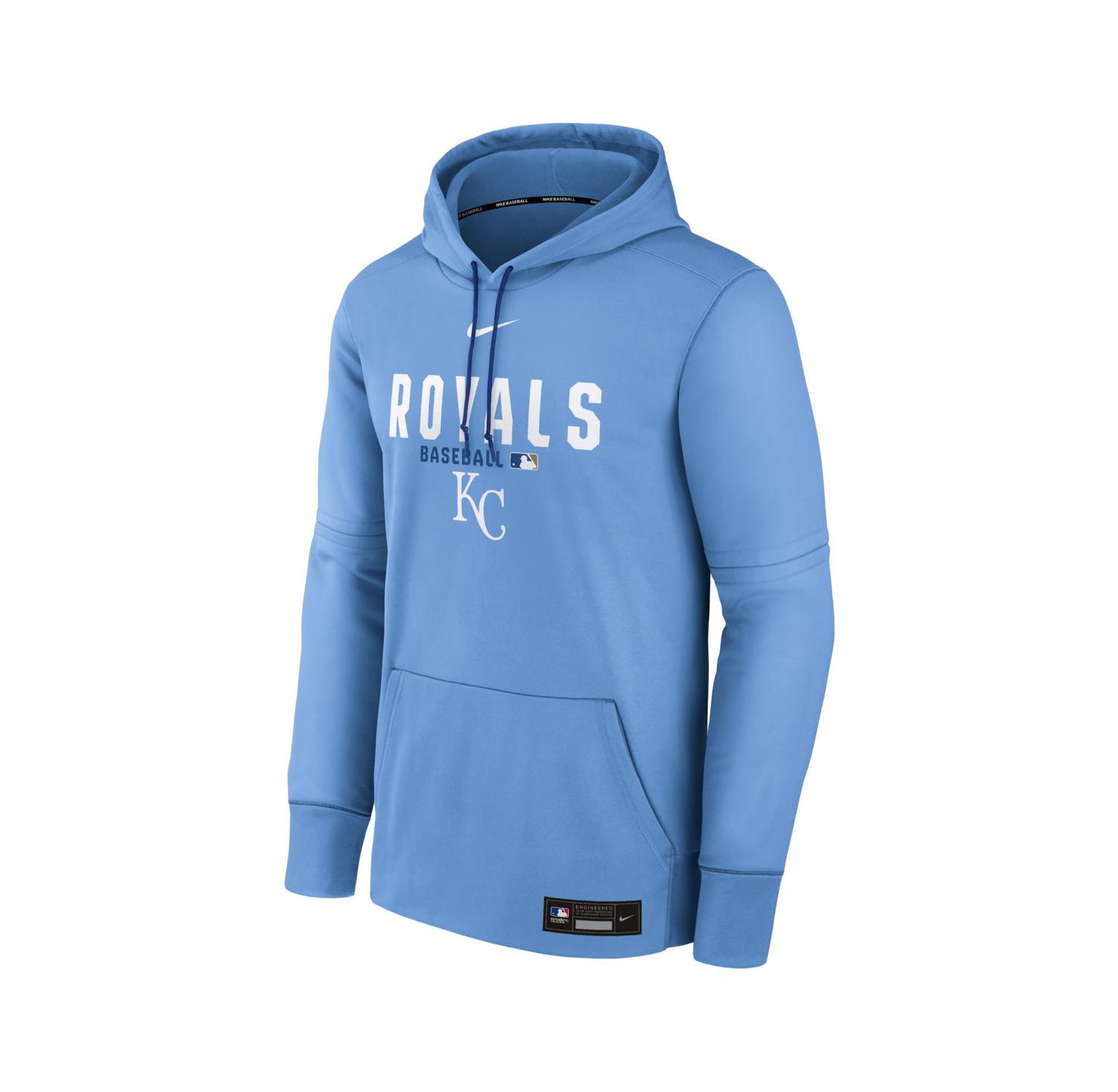 Men's Light Blue Kansas City Royals Authentic Collection Therma-FIT Hoodie