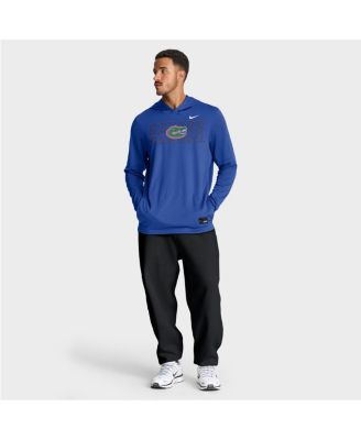 Men's Royal Florida Gators Dugout Dri-FIT Long Sleeve Hooded T-Shirt