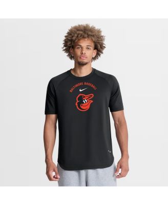 Men's Black Baltimore Orioles Authentic Collection Batting Practice Pre-Game Raglan Dri-FIT T-Shirt