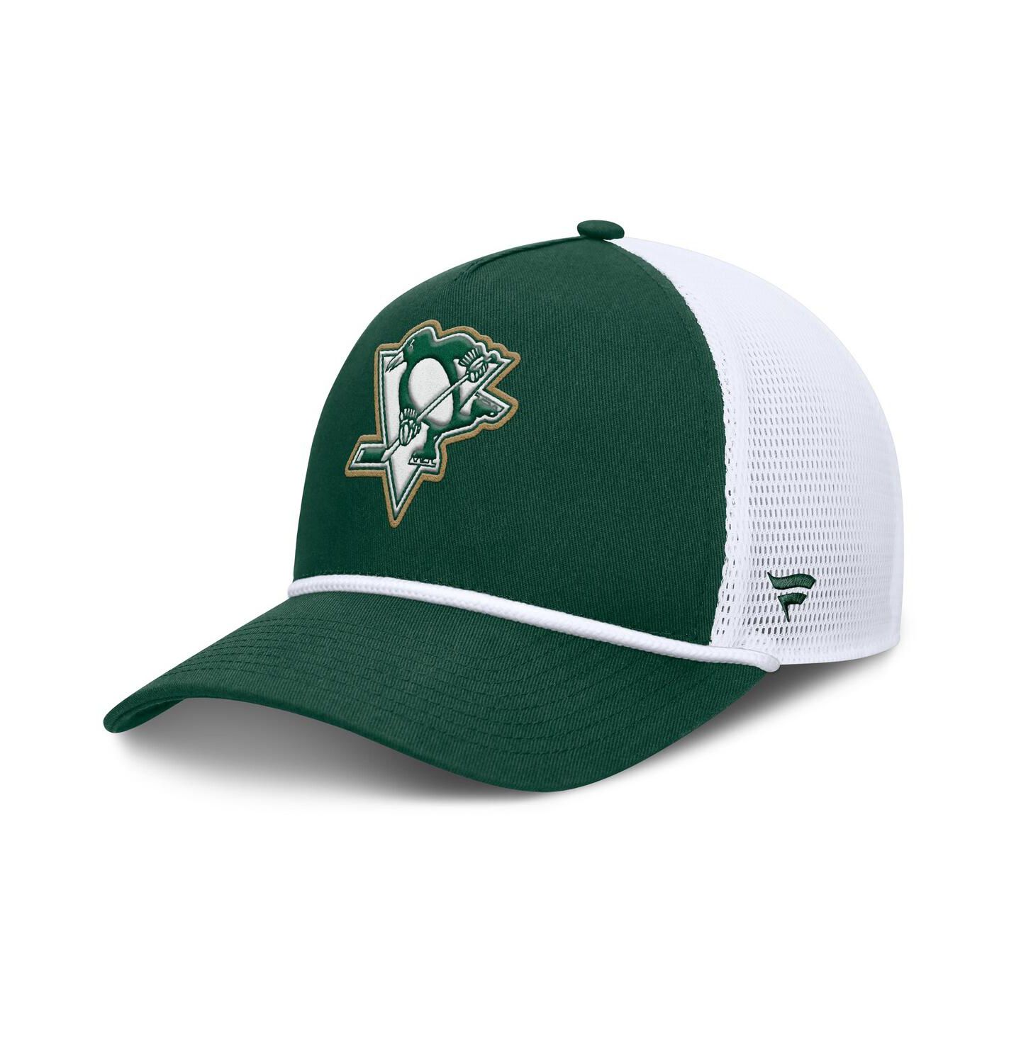 Мужская кепка Fanatics Green/White Pittsburgh Penguins Bermuda A-Frame Adjustable Hat — фото 1