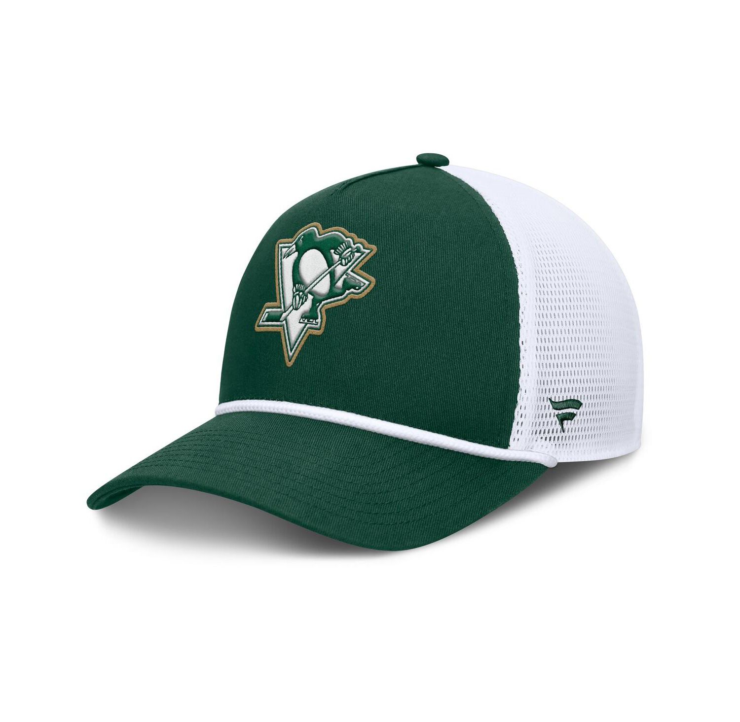 Men's Green/White Pittsburgh Penguins Bermuda A-Frame Adjustable Hat