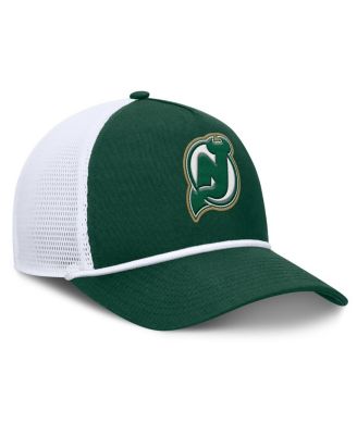 Men's Green/White New Jersey Devils Bermuda A-Frame Adjustable Hat